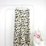 Printed Satin Skirt in Olive & Black – High-Quality Turkish Manufacturing