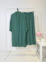 Two-Piece Green Set (Kimono with Pants) – High-Quality Turkish Manufacturing