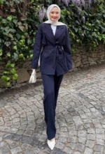 Shirt & Pants Set – Navy Blue - Image 2