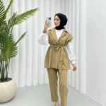 Two-Piece Khaki Set (Vest with Pants) – Turkish Manufacturing