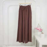 بنطلون كلوش واسع باللون البني – صناعة تركية