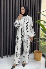Two-Piece Set in Black & White – Turkish Manufacturing - Image 2