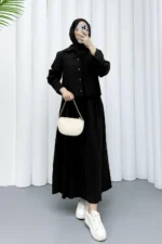 Two-Piece Dress in Black – High-Quality Turkish Manufacturing - Image 2