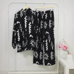 Two-Piece Set in Black & White – Turkish Manufacturing