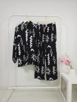 Two-Piece Set in Black & White – Turkish Manufacturing