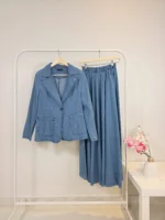 Women’s Blouse and Skirt Light Jeans Set – High-Quality Turkish Manufacturing