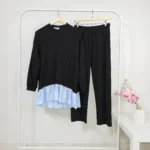Blouse and Pants Set in Black – Turkish Manufacturing
