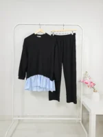 Blouse and Pants Set in Black – Turkish Manufacturing