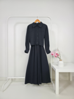 Two-Piece Dress in Black – High-Quality Turkish Manufacturing